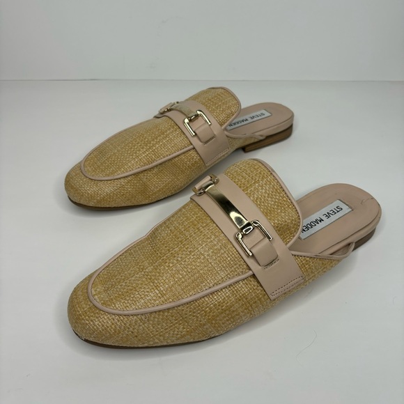 Steve Madden Rafia Mules, 9, Slides Slip On, Horse Bit Accent - Picture 3 of 9